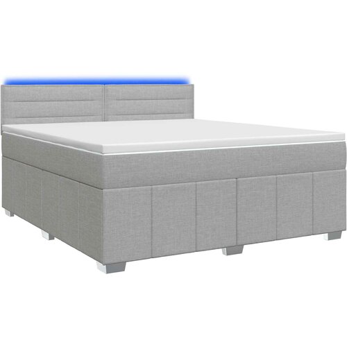  Boxspring krevet s madracem Svjetlosiva 140 x 190 cm Tkanina Cene