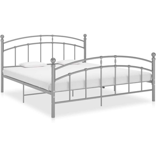  Za krevet sivi metalni 140 x 200 cm Slike