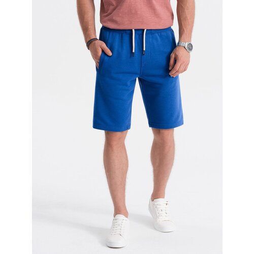 Ombre Men's short shorts with pockets - blue Slike