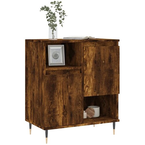  Komoda boja dimljenog hrasta 60 x 35 x 70 cm konstruirano drvo Slike