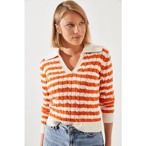 Bianco Lucci hair polo neck sweater Slike