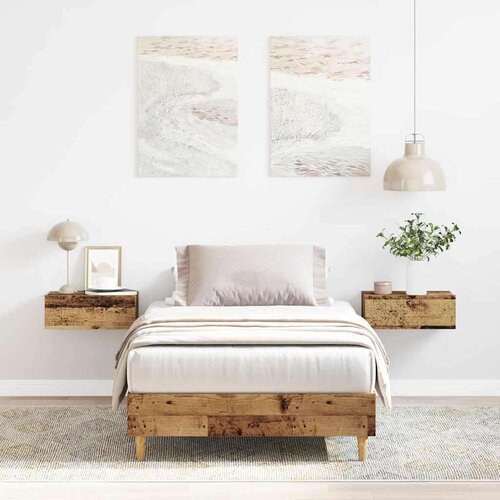 VidaXL Okvir kreveta bez madraca staro drvo 100x200 cm Slike
