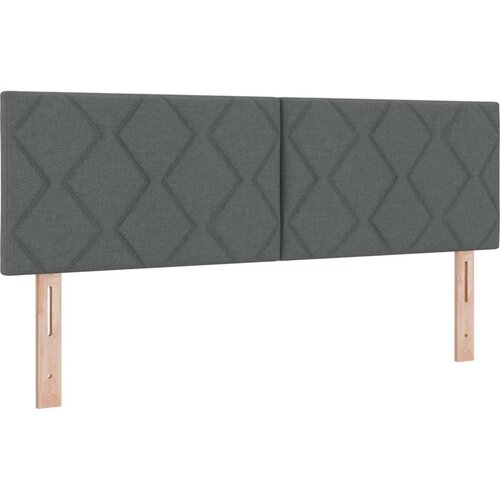  Krevet sa podnicom i madracem tamnosive boje 140x200 cm tkanina Slike
