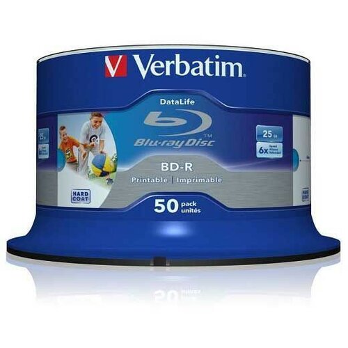 Verbatim BLU-RAY PRINTABLE 25GB 6X/50 43812 disk Slike