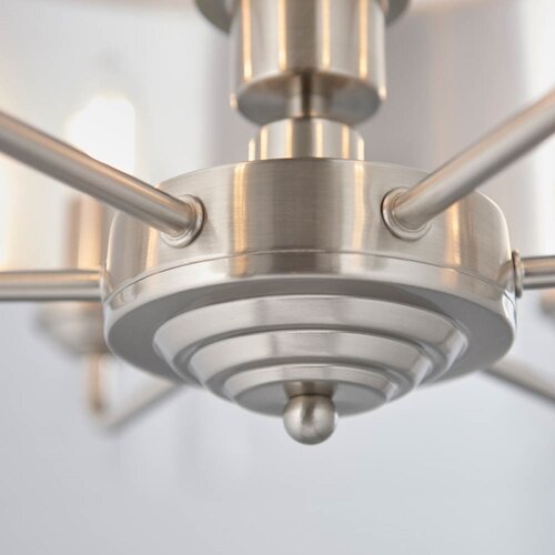  Endon 94357 - Luster na lancu HIGHCLERE 6xE14/40W/230V bež/mat hrom Slike
