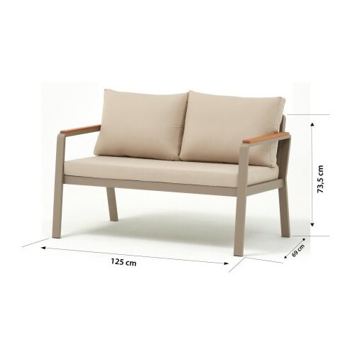 Hanah home parma beige garden lounge set Slike