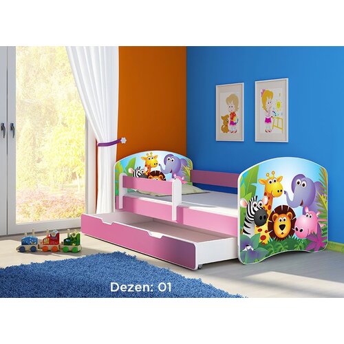 ACMA dečiji krevet II 160x80 F + dušek 6 cm PINK1 Cene