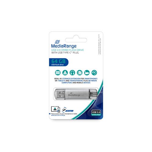Mediarange UFMR937 usb flash memorije 64GB/3.0/COMBO sa usb type-c PLUG/MR937 Cene