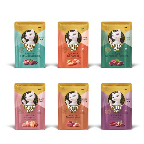  KITTY Cat Pat&amp;eacute; 6 x 85 g - Mje&amp;scaron;ovito pakiranje II (6 vrsta) Slike