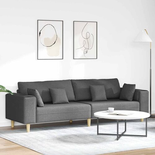 SOFA s jastukom Tamno siva 250 x 77 x 76 cm tkanina Cene