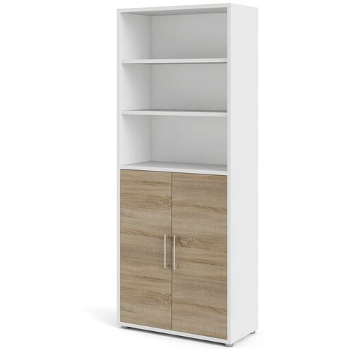 Tvilum Bijela/u prirodnoj boji modularna biblioteka u dekoru hrasta 89x222 cm Prima – Cijene