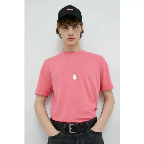 DRYKORN Pamučna majica Thilo boja: ružičasta, jednobojni model