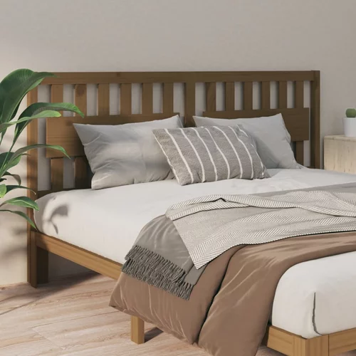  Uzglavlje za krevet boja meda 145,5x4x100 cm masivna borovina