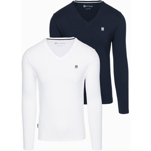 Ombre Men&amp;#039;s V-NECK longsleeve set - mix 2 Slike
