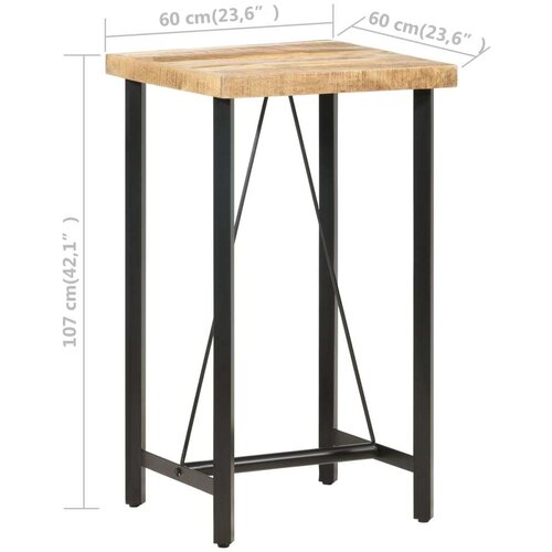 VidaXL Barski stol 60 x 60 x 107 cm od grubog drva manga Slike