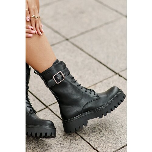 Big Star Warm Worker Boots With Buckle Cene
