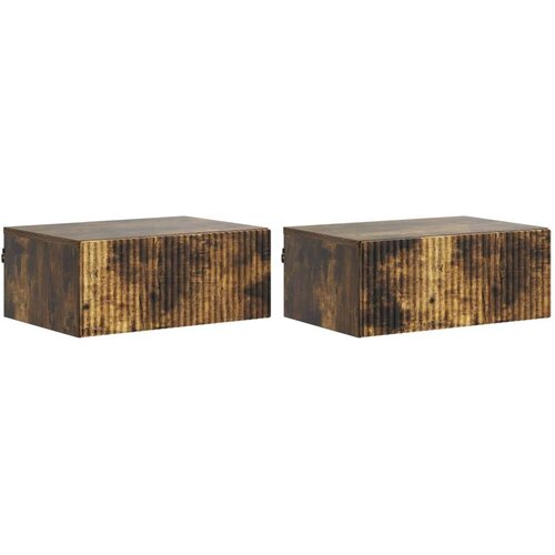  Stenski nočni omarici 2 pcs Dimljen hrast 49 x 34,5 x 20 cm, (5000209670) Cene