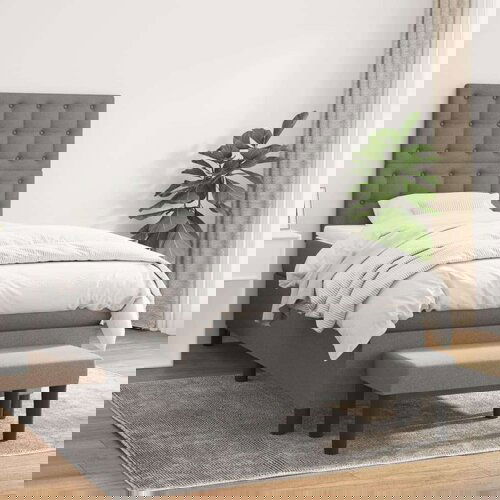  Box spring postelja z vzmetnico temno siva 80x200 cm blago, (20899499) Slike