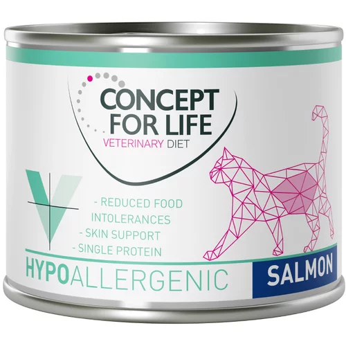 Concept for Life Ekonomično pakiranje Veterinary Diet 24 x 200 g /185 g - Hypoallergenic losos 24 x 185 g
