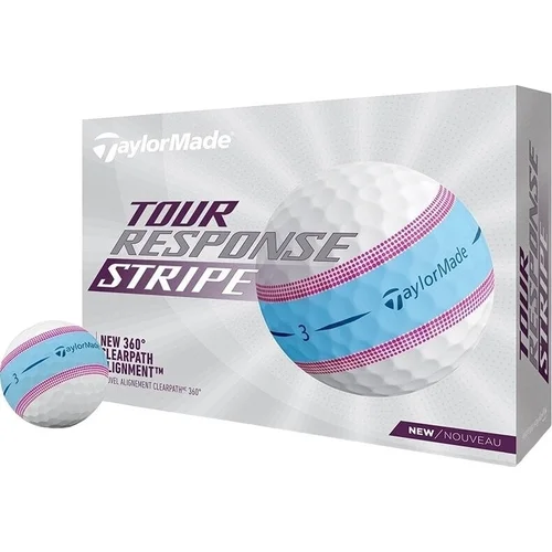 TaylorMade Tour Response Stripe Golf Balls Blue/Pink