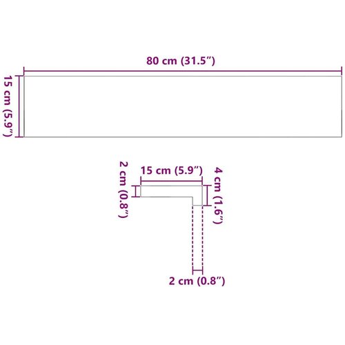  Prozorske klupice 2 kom tamnosmeđe 80x15x2 cm masivne hrast Slike