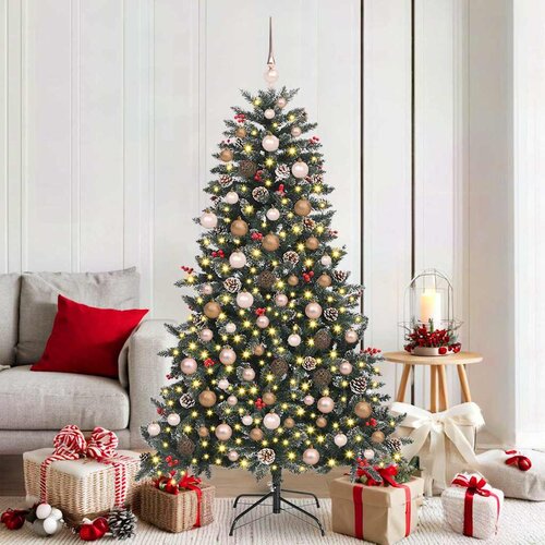 vidaXL Umestno božično drevo med 300 LED Zelena 99 x 99 x 180 cm Cene