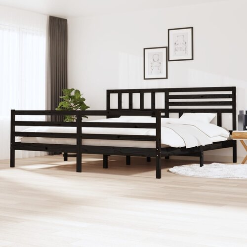 Furnova Posteljni okvir črn iz trdnega lesa 200x200 cm, (21940432) Slike
