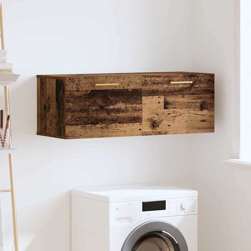 VidaXL Ormar za Zid Staro drvo 100 x 36.5 x 35 cm Konstruirano drvo Slike