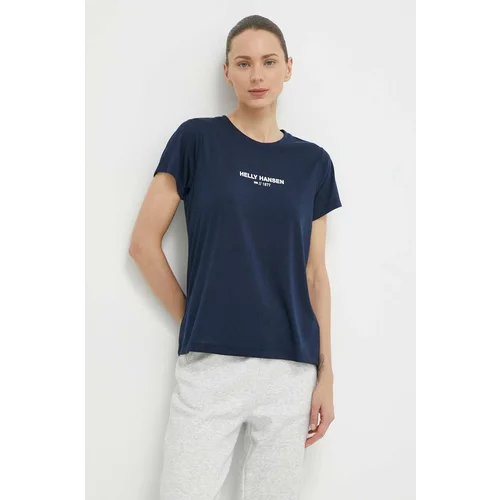 Helly Hansen Kratka majica ženski, mornarsko modra barva