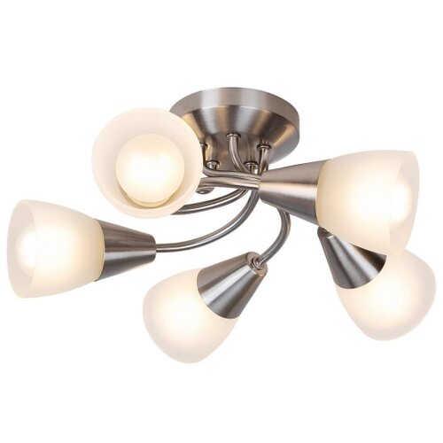 Rabalux connor plafonska lampa, saten hrom/ opal staklo, E14 5X 40W Slike