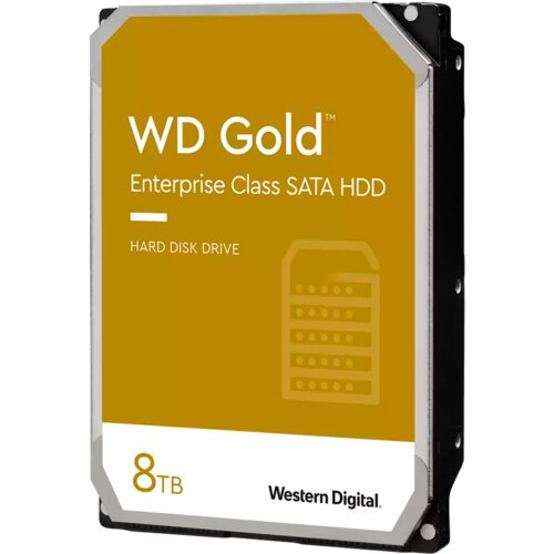 Western Digital HDD Server WD Gold 8TB CMR, 3.5&amp;#039;&amp;#039;, 256MB, 7200 RPM, SATA, 512E Slike