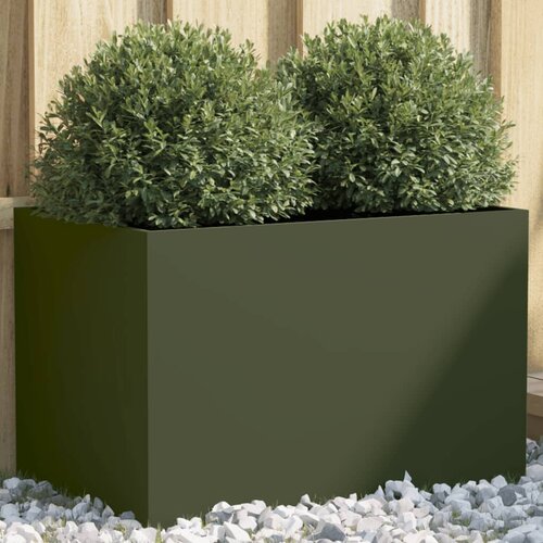VidaXL Sadilica maslinastozelena 62 x 40 x 39 cm hladno valjani čelik Slike