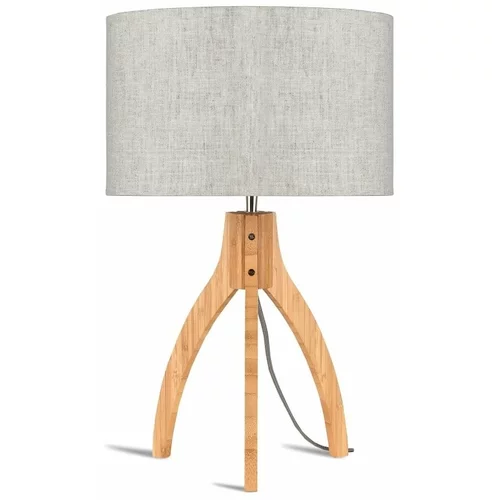 Good&Mojo Stolna lampa sa svijetlobež sjenilom i Good & Mojo Annapurna konstrukcijom od bambusa