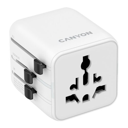 Canyon Travel Adapter OnTour One EU/UK/US/AUS White ( CNS-TA1005W ) Slike