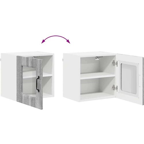 VidaXL Zidni kuhinjski ormarić Zidne 2 pcs Siva Sonoma 40 x 31 x 40 cm Slike