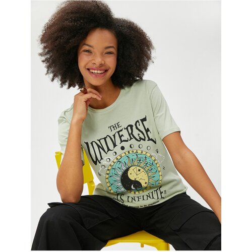 Koton Printed T-Shirt Short Sleeve Crew Neck Cotton Slike