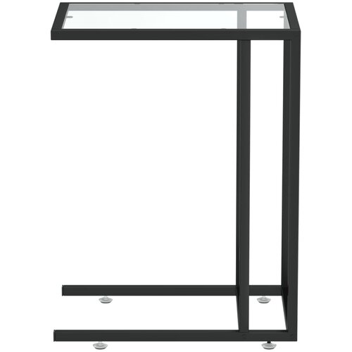  Bočni stolić za računalo prozirni 50x35x65 cm kaljeno staklo Slike