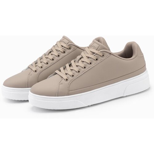 Ombre Men&amp;#039;s eco leather sneaker shoes with thick sole - ash Slike