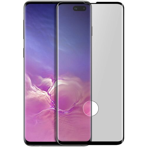 AVIZAR Galaxy S10 Plus Screen Film 9H ukrivljeno kaljeno steklo s polnim oprijemom - prozoren crn obris, (20607040) Cene