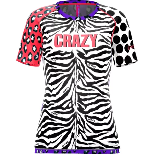 Crazy Idea Women's T-shirt Mountain Flash Black/Zebra