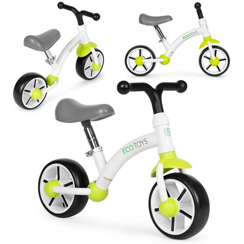 ECO TOYS balansni bicikl za djecu – EVA kotači, podesivo sjedalo, zeleni Cene