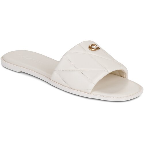 Coach Natikači HOLLY QUILTED LEATHER SANDAL Bela Cene