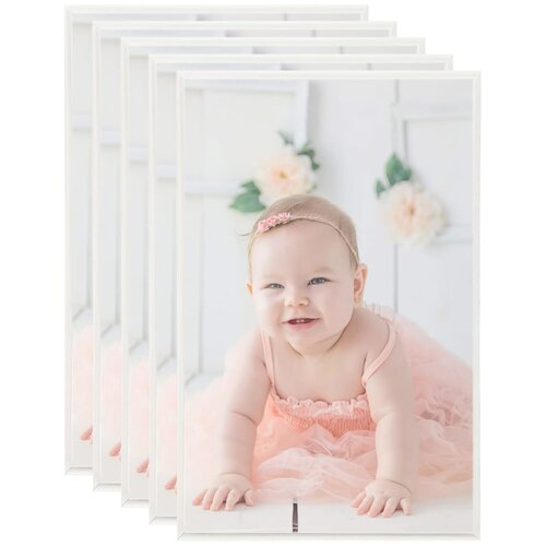 VidaXL Foto okvirji 5 kosov stenski/namizni srebrni 13x18 cm MDF Slike