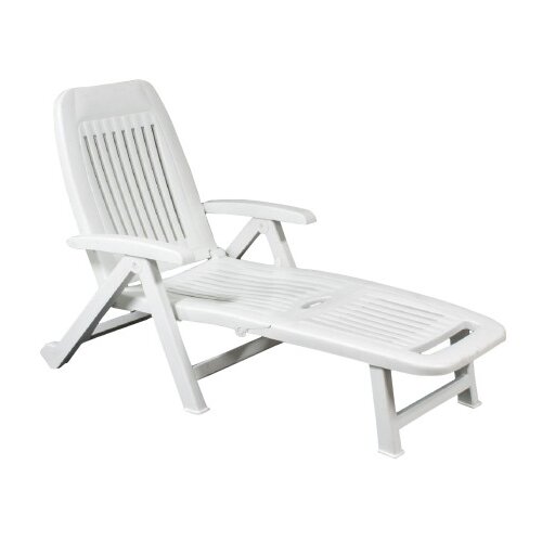 ARETA Ležaljka za plažu Fiorello PVC bijela Slike