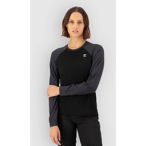 Mons Royale Tarn Merino Long Sleeve Tech Tee black / 9 iron Cene