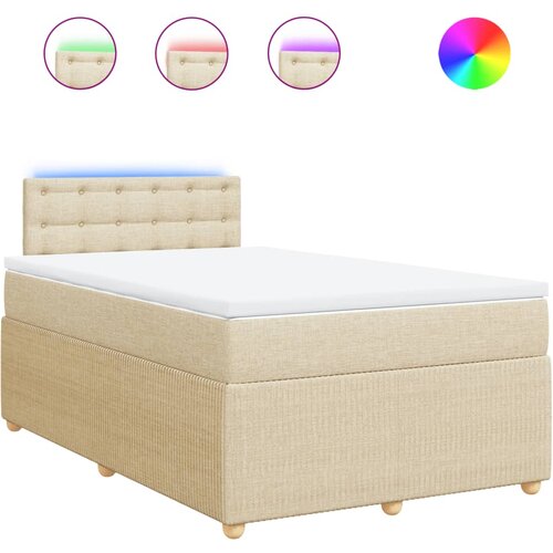 Maison Chic Box spring postelja - Vzmetna postelja z vzmetnico krem 120x190 cm blago SL11096, (21882003) Cene