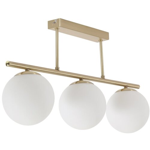 Kave Home stropna svetilka s steklenim senčnikom v beli in zlati barvi &amp;oslash; 14 cm mahala - kave home Slike