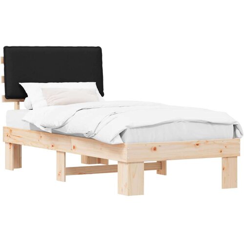  Krevetni okvir s tapiciranim uzglavljem Crna 90 x 190 cm Slike
