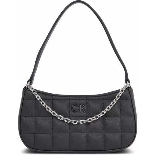 Calvin Klein Ročna torba Square Quilt Chain Elongated Bag K60K612017 Ck Black BEH