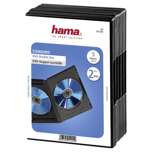 Hama 1x5 DVD-Double Jewel Case black 51294 Slike